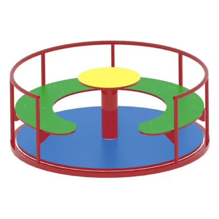 Giostra per bambini Montanalegno, in acciaio con pannelli HPL, ideale per parchi gioco