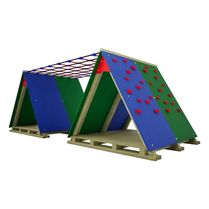 2209-F9 Capanna gioco doppia con arrampicata