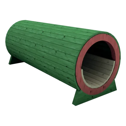 Tunnel per parco giochi Montanalegno, modello Ghiro, realizzato in legno di pino impregnato in autoclave, fatto in Italia
