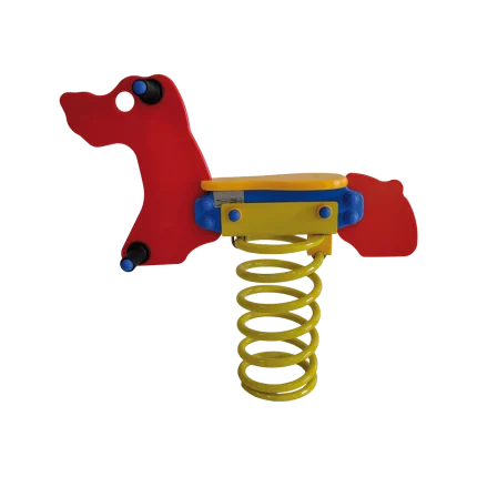 Gioco a molla Cane Montanalegno, realizzato in HDPE, ideale per parchi gioco