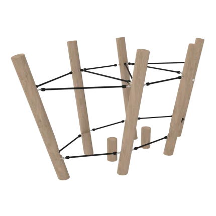 Palestrina arrampicata piccola Montanalegno, realizzata in legno di robinia, ideale per parchi gioco e giardini delle scuole