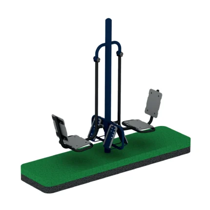 Attrezzo fitness Leg Press doppio Montanalegno, per esercizi arti inferiori, in acciaio, ideale per palestre all'aperto