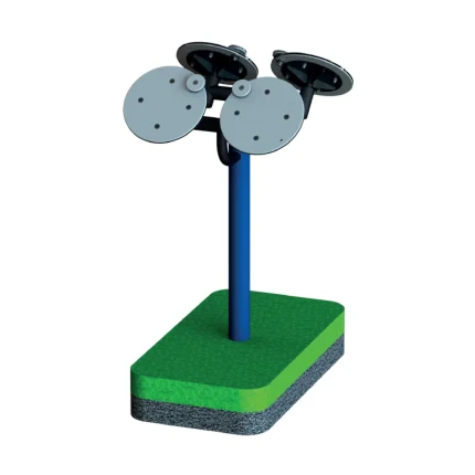 Attrezzo fitness Tai Chi Spinner doppio Montanalegno, per esercizi mobilità delle spalle, in acciaio, ideale per fitness outdoor